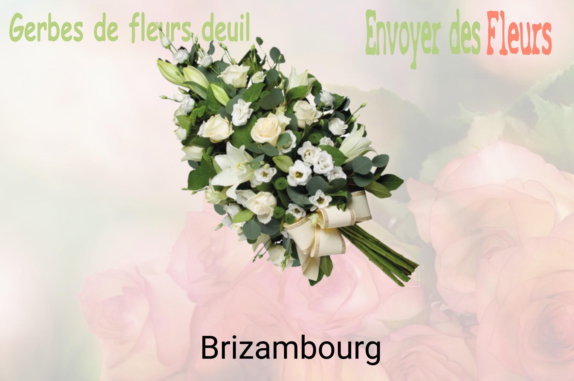 Gerbe de fleurs de deuil livrée à Brizambourg
